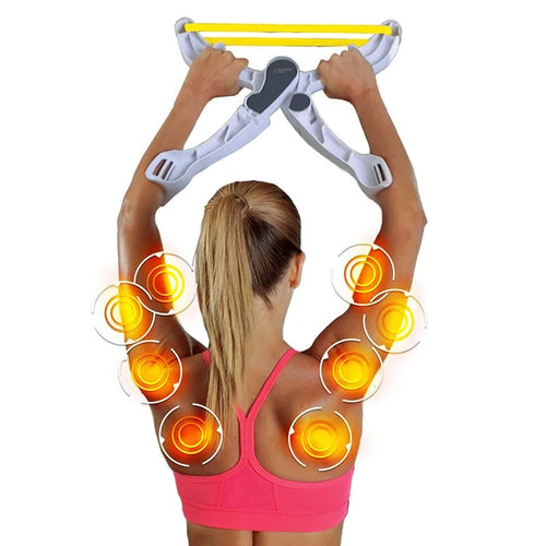 Compact Resistance Trainer with Three Interchangeable Bands and Padded Armrests All Vera Mart