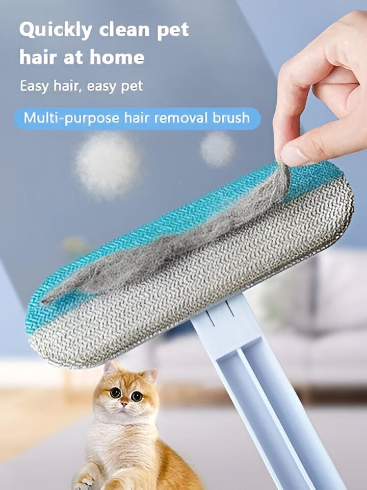 Double Sided Pet Hair Brush with Angled Handle and Corner Cleaning Tools All Vera Mart