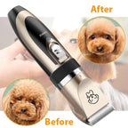Rechargeable Pet Grooming Clipper with Ceramic Blade and 4 Guide Combs All Vera Mart