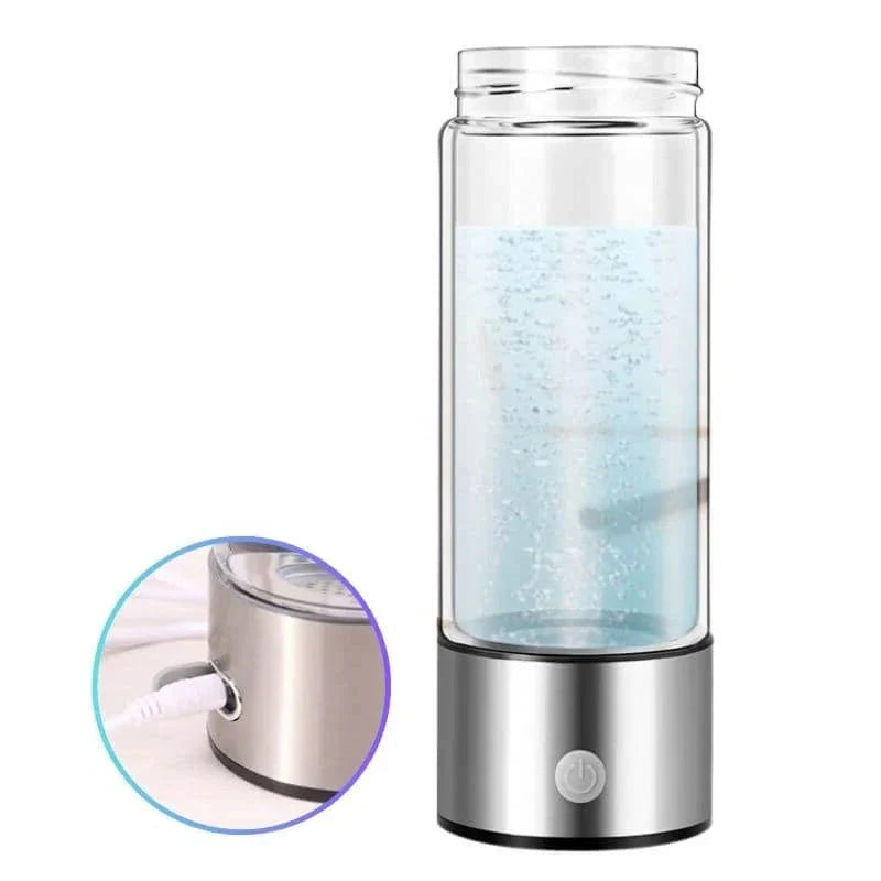 Molecular Hydrogen Water Bottle with Electrolysis Infusion and Rechargeable Battery All Vera Mart