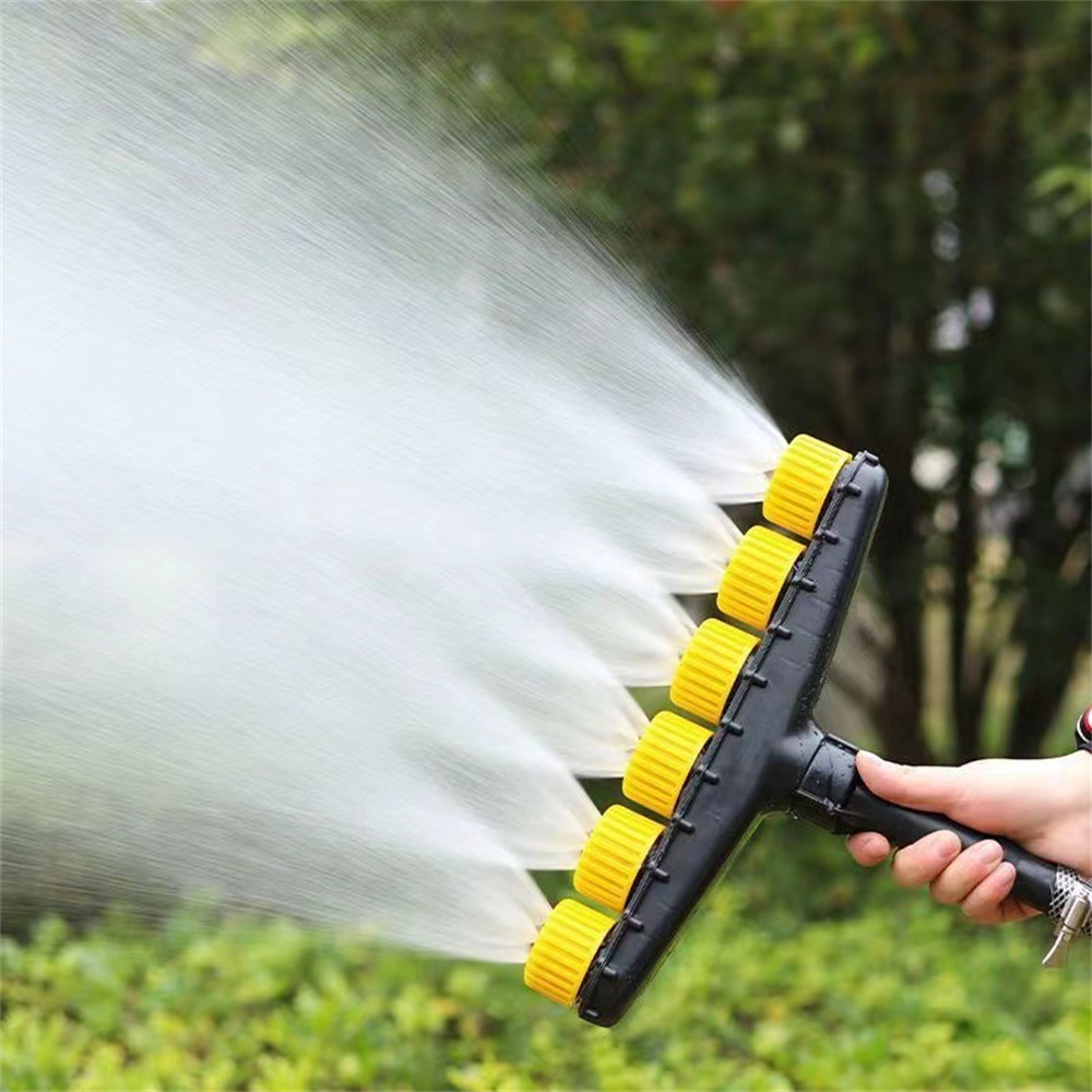 Garden Spray Nozzle with Multiple Patterns and Trigger Lock, Quick Connect Fitting All Vera Mart