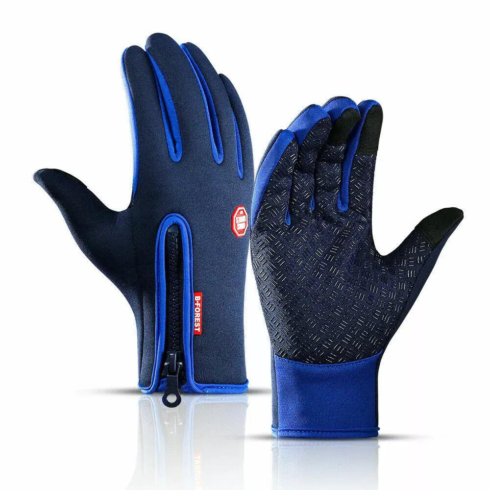 Touchscreen Winter Gloves with Thermal Lining and Silicone Grip, Adjustable Wrist Strap All Vera Mart