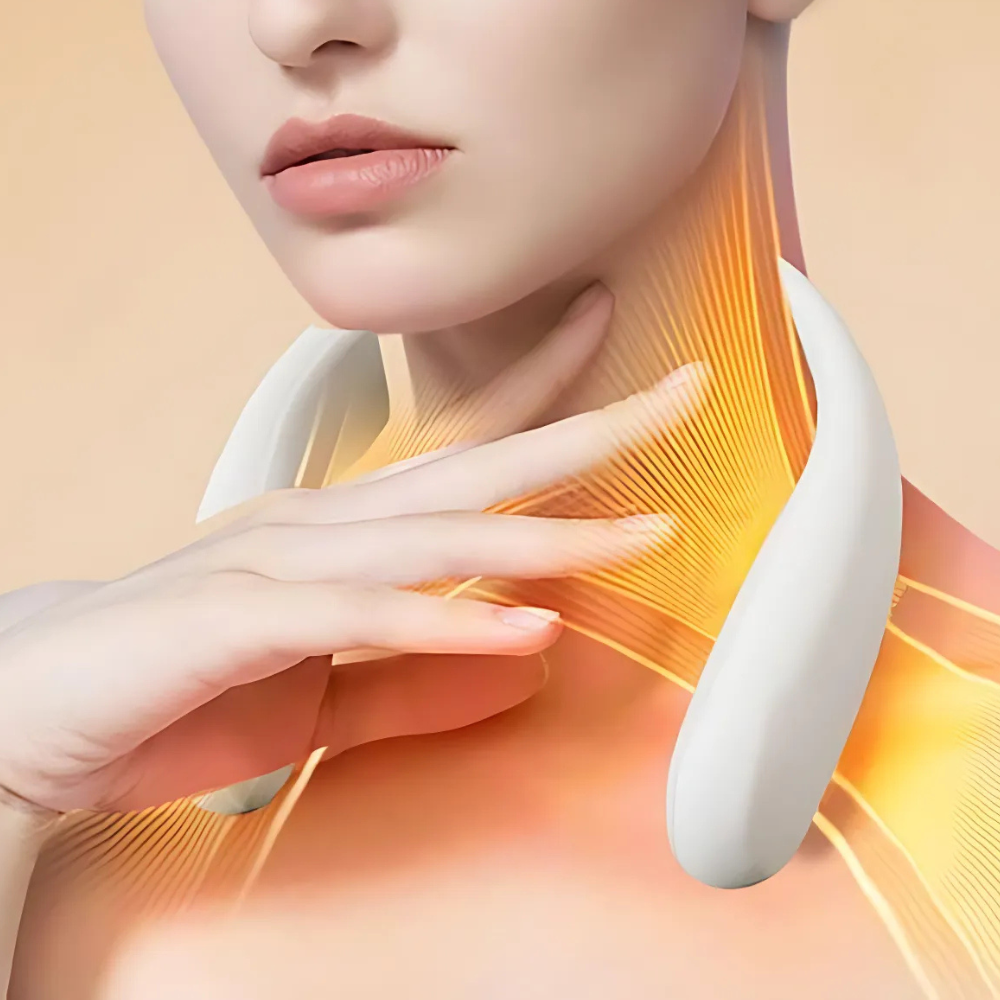 Wearable Neck Heater with Four Heat Settings and Rechargeable Battery All Vera Mart