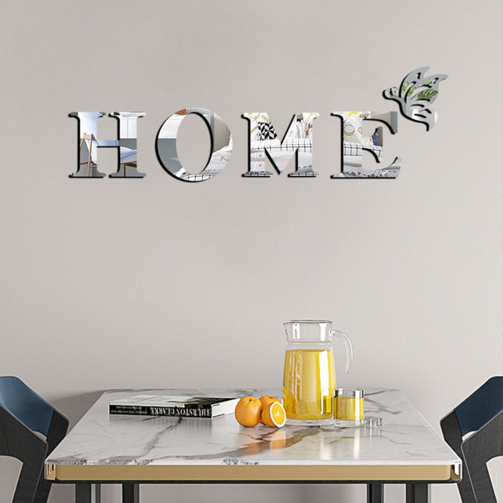 Geometric Mirror Wall Sticker with Self-Adhesive Backing and Reflective Acrylic Surface All Vera Mart