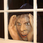 Window Peeper Halloween Decoration with Latex Face and Suction Cups, 21.65in Tall All Vera Mart