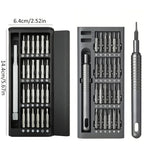 48-Bit Precision Screwdriver Set with Magnetic Aluminum Handle and Compact Storage Case All Vera Mart