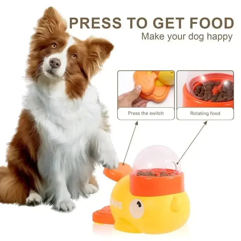 Dog Puzzle Feeder with Duck Shape and Slow Feed Openings All Vera Mart