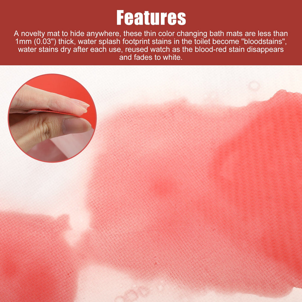 Temperature Reactive Shower Mat with Slip Resistant Texture and Quick Drying PVC All Vera Mart