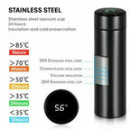 Smart Thermos Bottle with Touch Activated LED Temperature Display, 500ml All Vera Mart