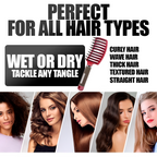 Flexible Bristle Detangler Brush for All Hair Types with Ergonomic Grip All Vera Mart