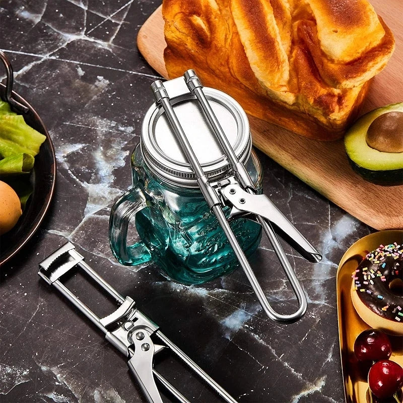 Adjustable Jar Lid Opener with Lever Action and Concave Grip Slot All Vera Mart