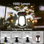 Rechargeable Camping Lantern with Solar Panel and Folding Design, 500 Lumens All Vera Mart