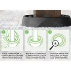 Interceptor Monitoring Traps for Furniture Legs, 4-Pack All Vera Mart