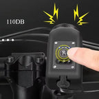 Handlebar Horn and Light with Split Remote Control and Four Light Modes All Vera Mart
