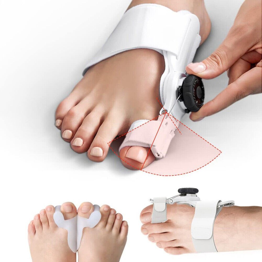 Adjustable Bunion Corrector with 180-Degree Rotating Hinge and Wide Securing Straps All Vera Mart