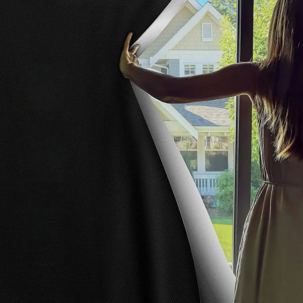 Blackout Window Film with Static Cling and Trim-to-Fit Design, Squeegee Included All Vera Mart