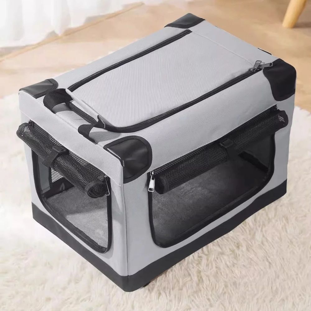 Collapsible Dog Crate with Mesh Ventilation and Oxford Fabric for Small to Medium Dogs All Vera Mart