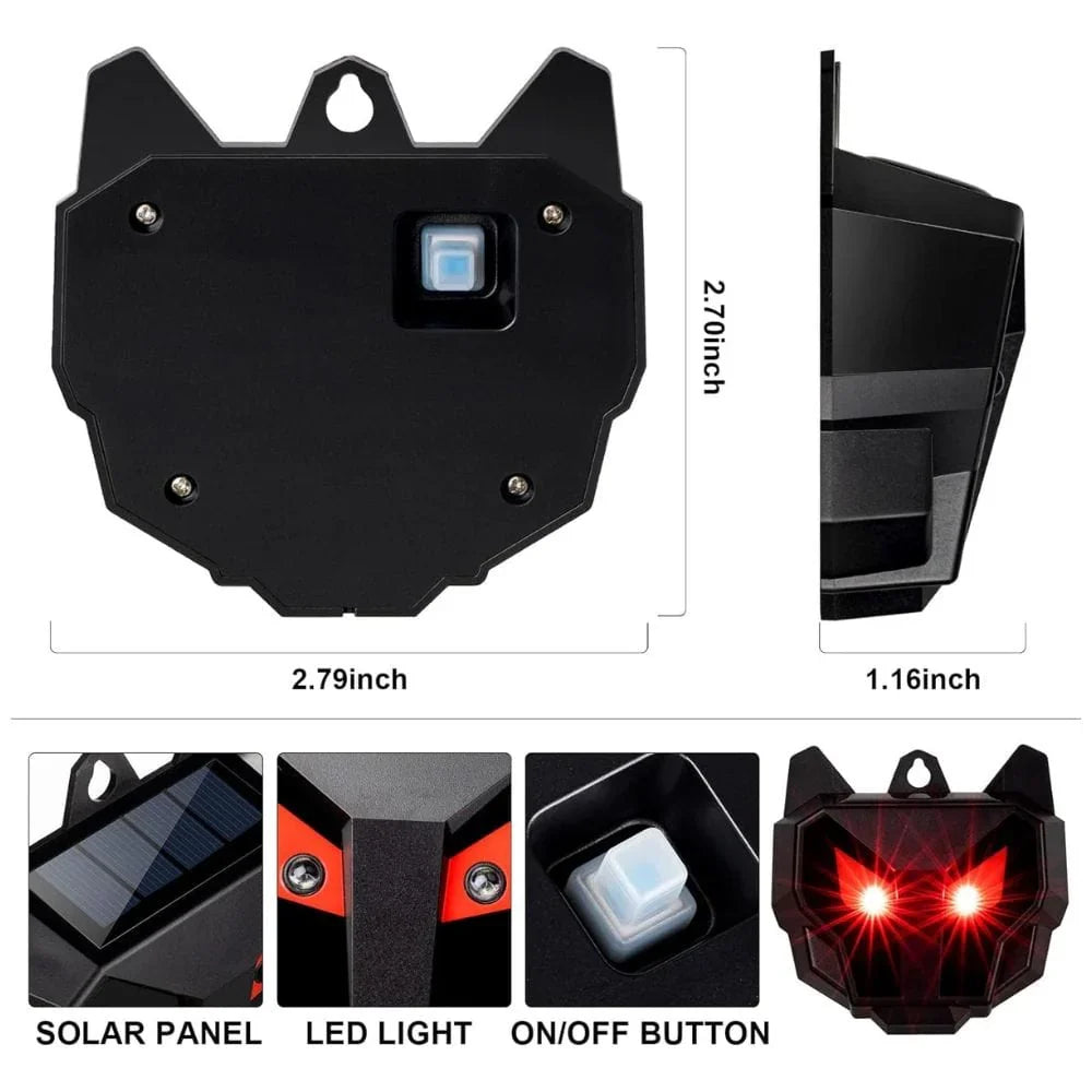 Ultrasonic Animal Repeller with Solar Power and Motion Detection, 30ft Range 2-Pack All Vera Mart