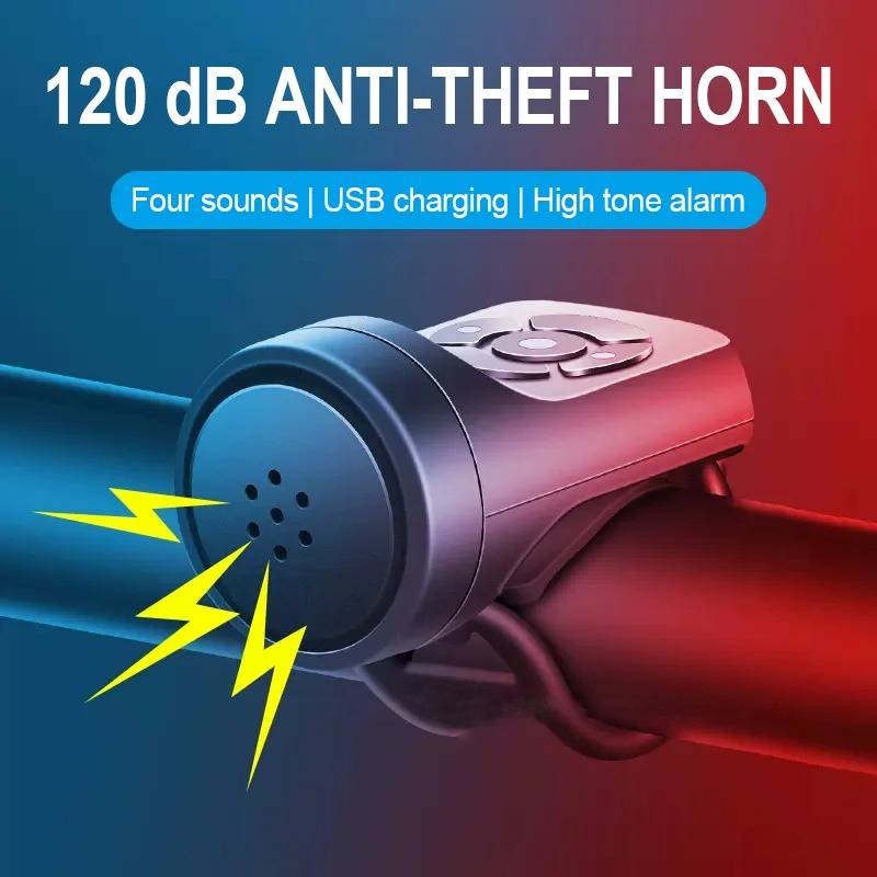 Motion Sensing Bike Alarm with 120dB Siren and Horn, IPX4 Water Resistant All Vera Mart