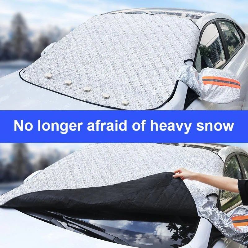 Windscreen Cover with Magnetic Edges and Reflective Mirror Flaps All Vera Mart