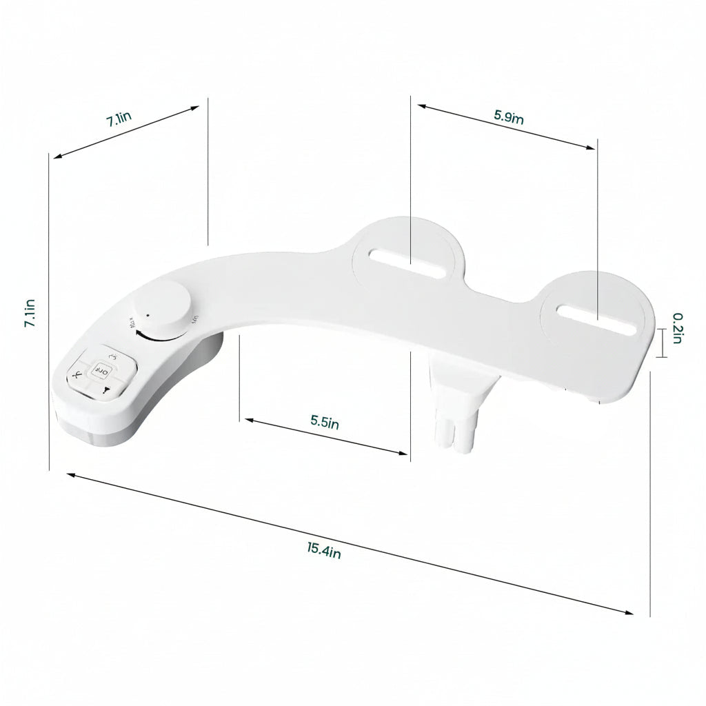 Bidet Attachment with Dual Retractable Nozzles and Adjustable Water Pressure All Vera Mart