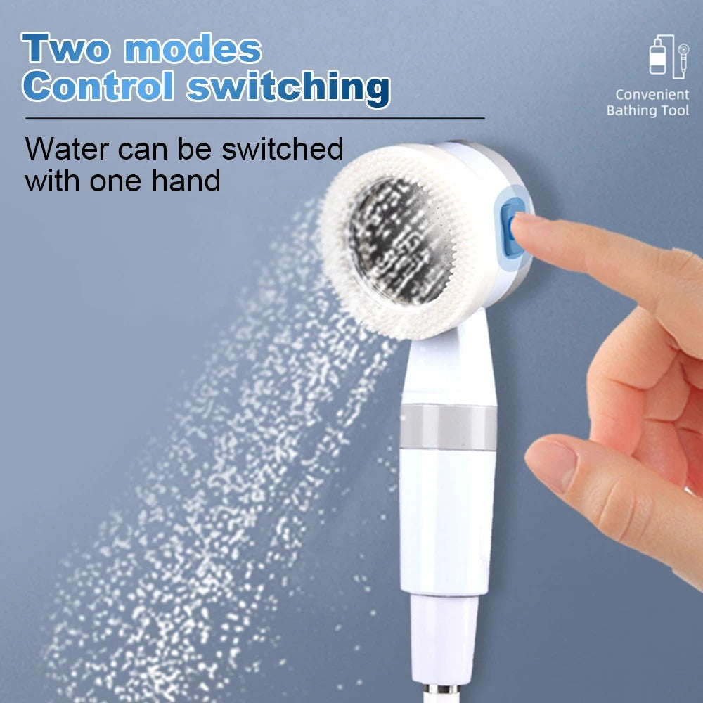 Battery Powered Camping Shower with Dual Flow Settings and 80-Inch Hose All Vera Mart