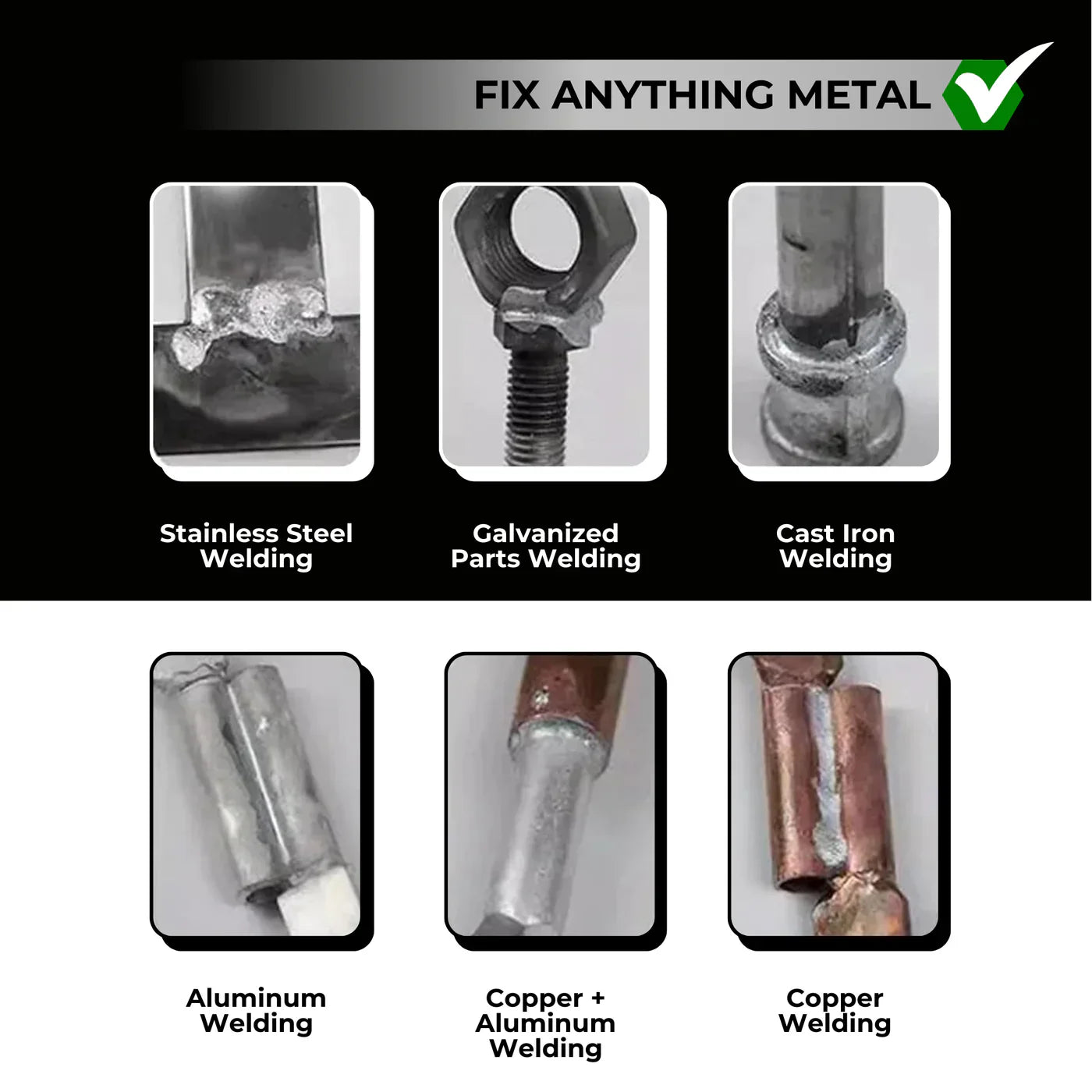 Metal Repair Rod for Aluminum and Stainless Steel with Low Temperature Activation, 100mm All Vera Mart
