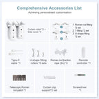 Motorized Curtain Motor with Wireless Remote and Multi-Track Compatibility All Vera Mart