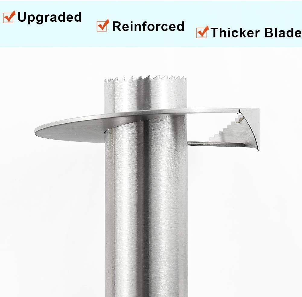 Stainless Steel Pineapple Corer with Serrated Blade and Spring Loaded Handle All Vera Mart