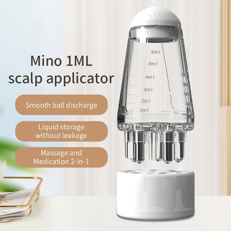 Scalp Oil Applicator with Stainless Steel Roller Ball and Massage Head All Vera Mart