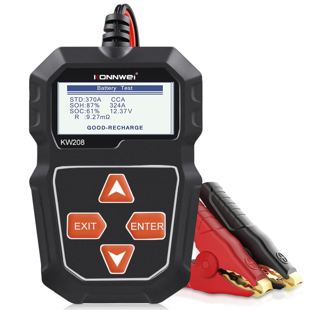 12V Battery and Alternator Tester with In-Vehicle Testing and Polarity Protection All Vera Mart