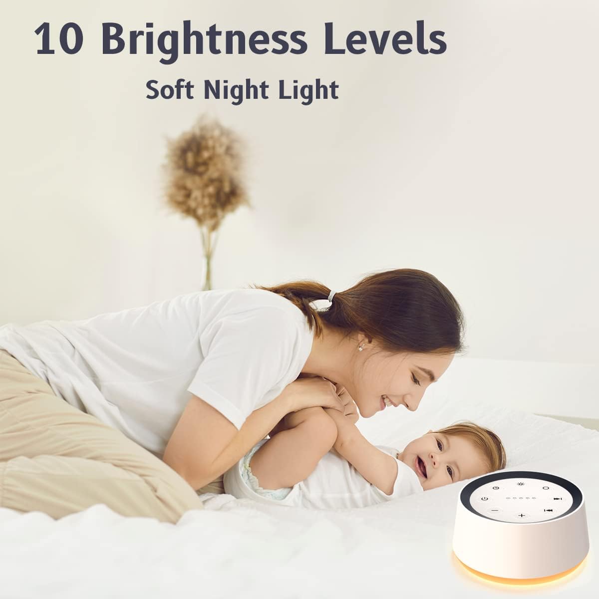 Infant Sleep Sound Machine with 30 Sounds and 12-Color Night Light All Vera Mart