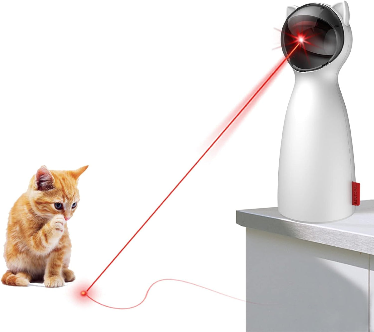Automatic Laser Toy for Cats with Dual Speed Modes and Timed Play Cycles All Vera Mart
