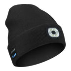 Bluetooth Beanie with Built-In LED Headlamp and Integrated Speakers, Removable Module All Vera Mart