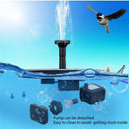 Floating Solar Fountain Pump with Automatic Sunlight Activation for Birdbaths All Vera Mart