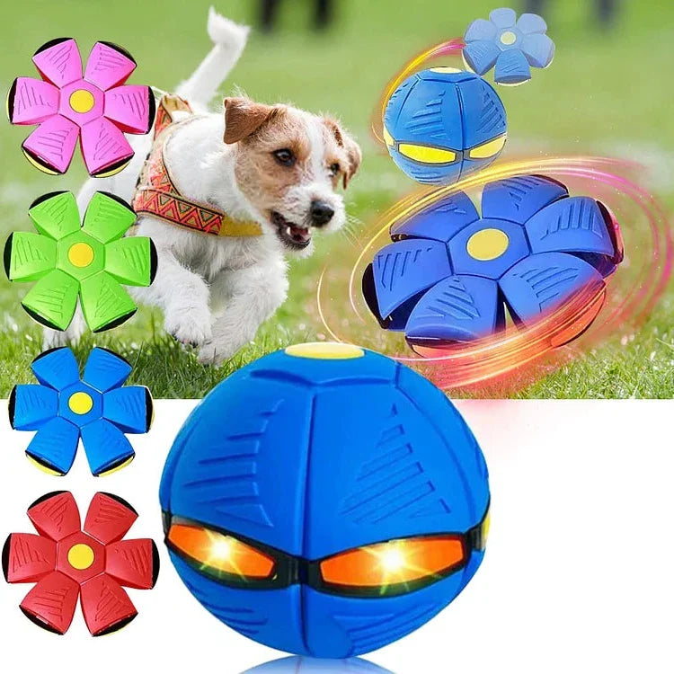 Transforming Flying Disc Ball with Motion Activated Light and Textured Grip All Vera Mart