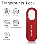 Fingerprint Padlock with 10 Fingerprint Storage and LED Status Indicator All Vera Mart