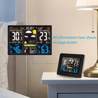 Weather Station with Wireless Outdoor Sensor and Atomic Time Sync, Color Display All Vera Mart