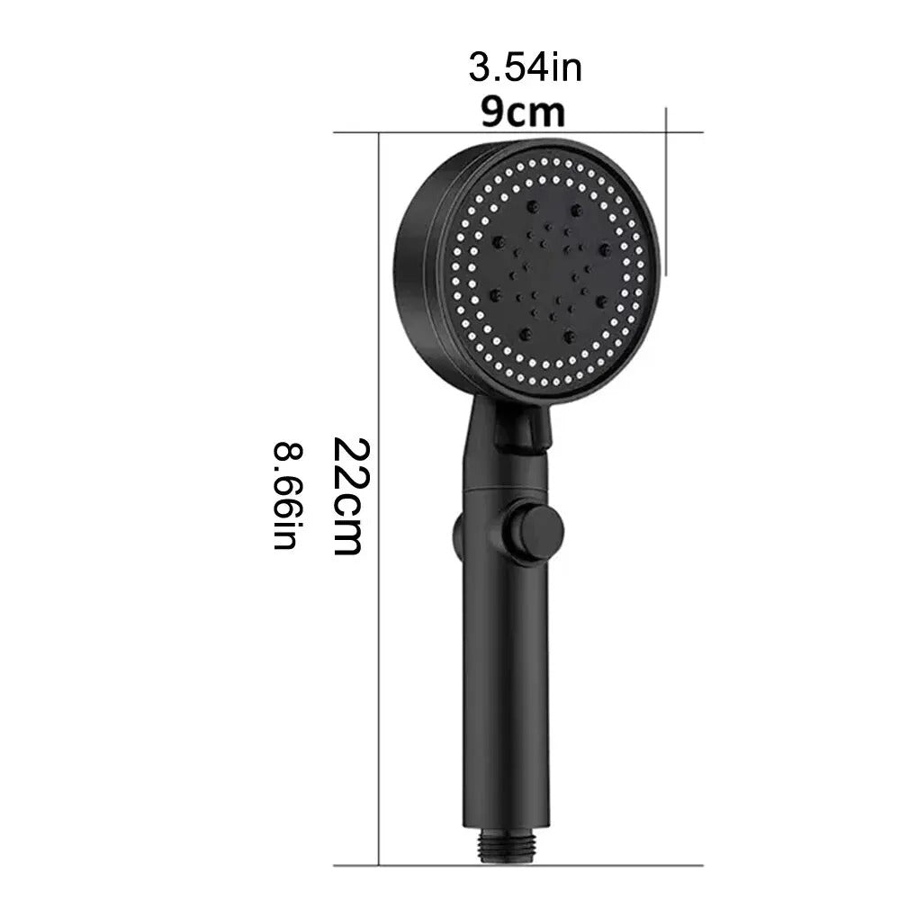 Handheld Shower Head with 5 Spray Patterns and Built-In Flow Control All Vera Mart