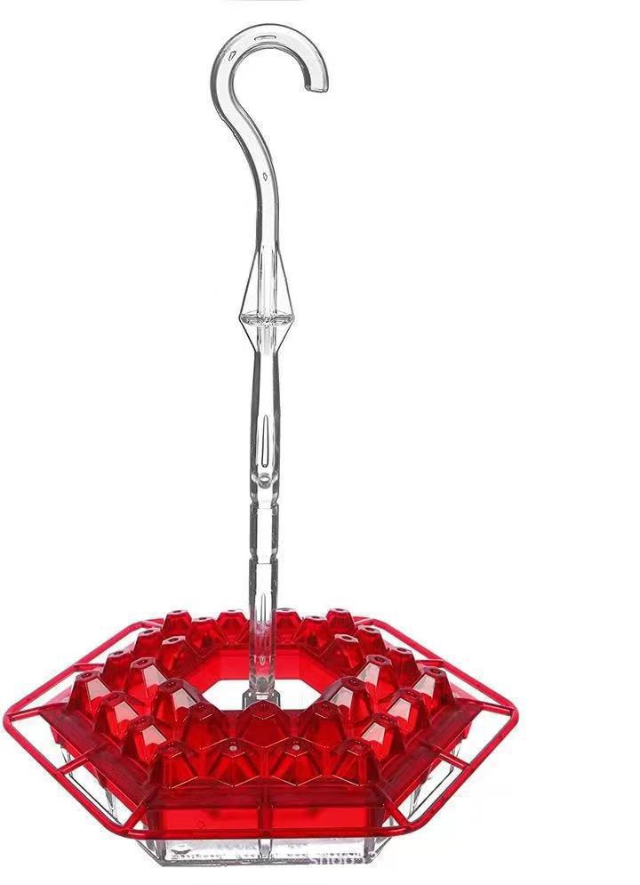 Hummingbird Feeder with Bee-Resistant Hexagonal Ports and 12oz Capacity All Vera Mart