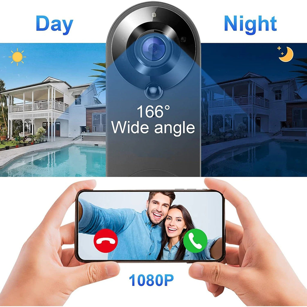 Smart Video Doorbell with 1080P HD Camera and Motion Detection, Night Vision All Vera Mart