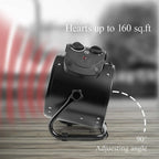 Electric Space Heater 1500W with Stainless Steel Coil and Two-Way Fan, Splash-Protected All Vera Mart