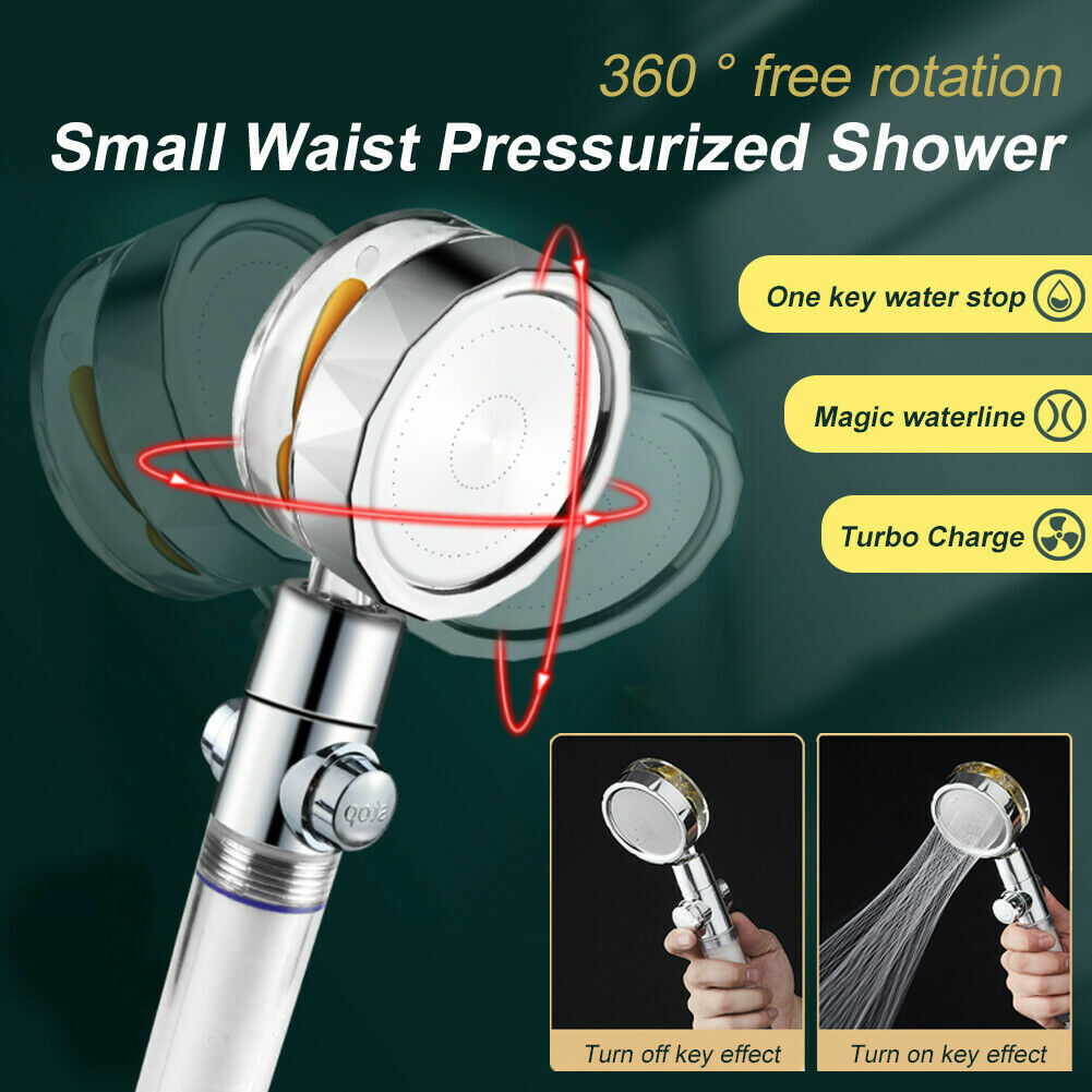High-Pressure Shower Head with 260 Nozzles and 360-Degree Rotation All Vera Mart