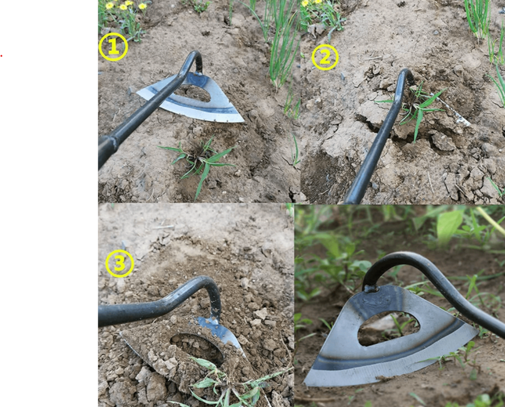 Steel Garden Hoe with Non-Slip Handle and Sharp Cutting Blade All Vera Mart