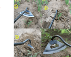 Steel Garden Hoe with Non-Slip Handle and Sharp Cutting Blade All Vera Mart
