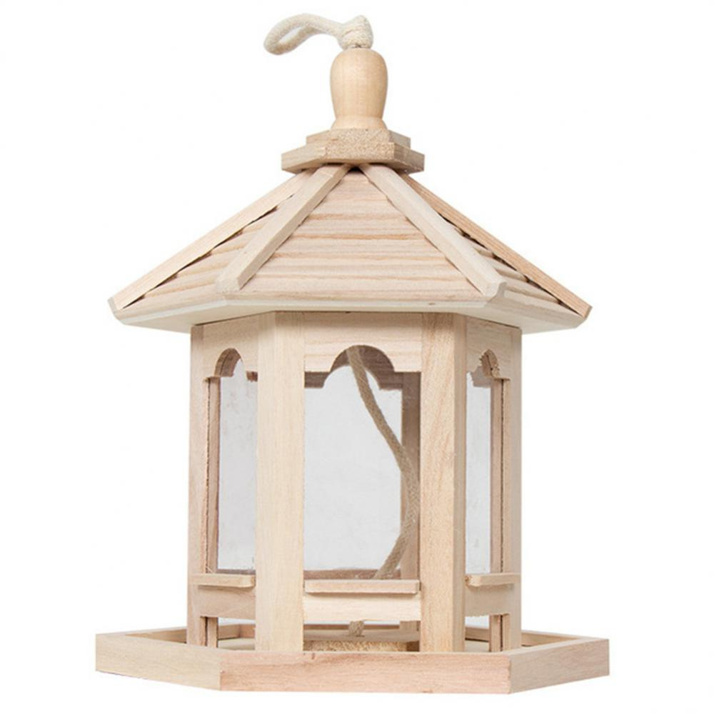 Bird Feeder with Clear Acrylic Panel and Weather Resistant Roof All Vera Mart