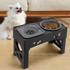 Raised Dog Slow Feeder Bowl with Maze Design and 5 Height Adjustments All Vera Mart