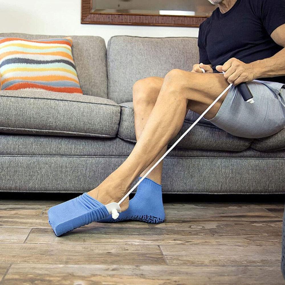 Sock Slider with Extended Reach Handles and Foam Grip All Vera Mart
