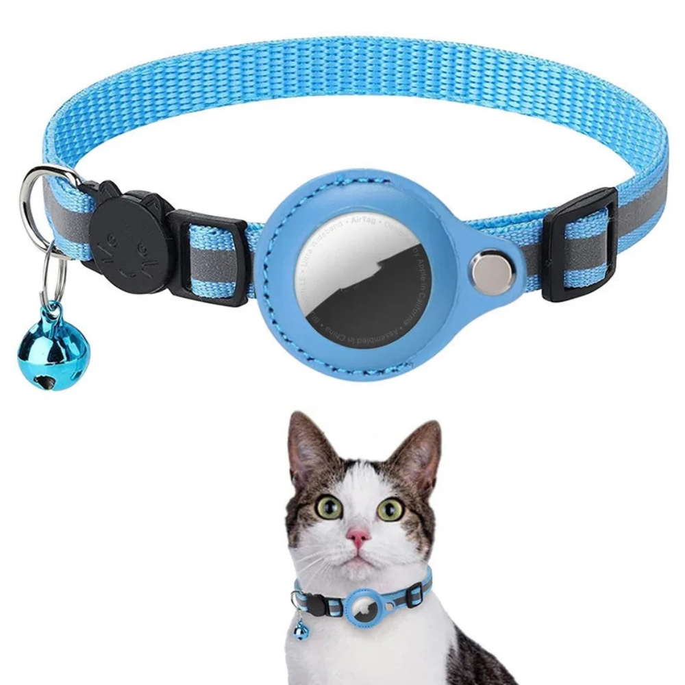 Reflective Pet Collar with Tracker Holder and Quick Release Buckle All Vera Mart