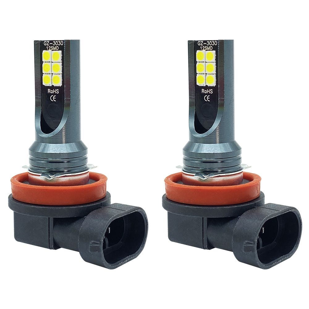 LED Fog Light Bulbs with Three Color Modes and 9600 Lumen Output for H8 H9 H11 All Vera Mart